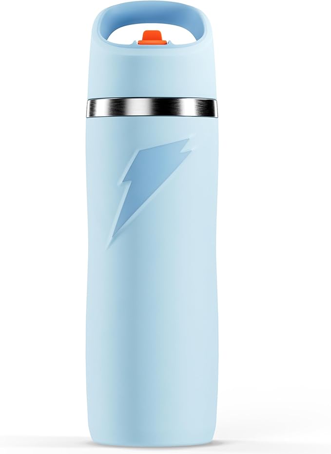 Gatorade 'Overtime' 22oz Stainless Steel Water Bottle, Straw Cap, Blue