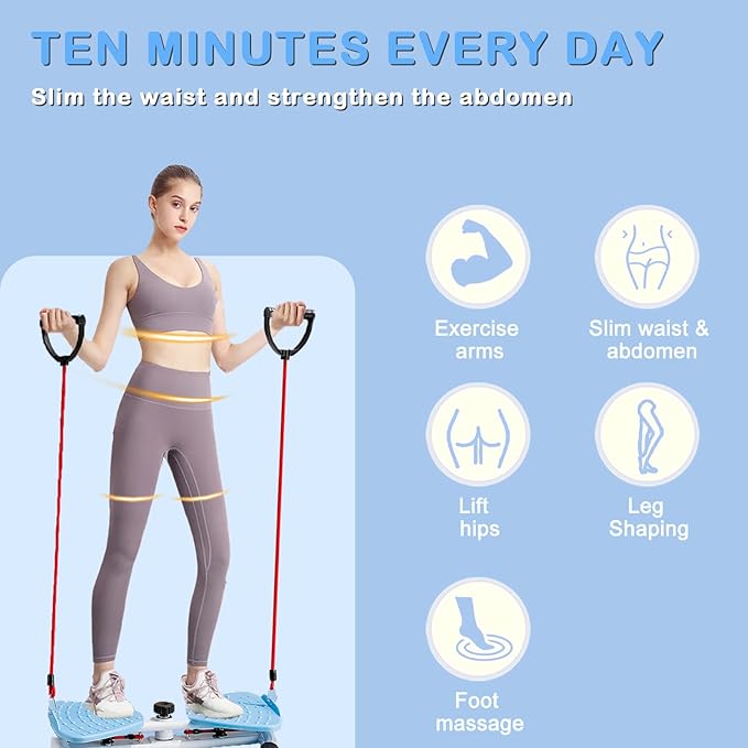 Flexforge Pilates Twister Waist Twisting Machine with Resistance Bands 360° Non-Slip Ab Board Silent Core Trainer for Belly Fat Loss & Leg Toning 250lbs Capacity Home Gym Equipment for Women/Men