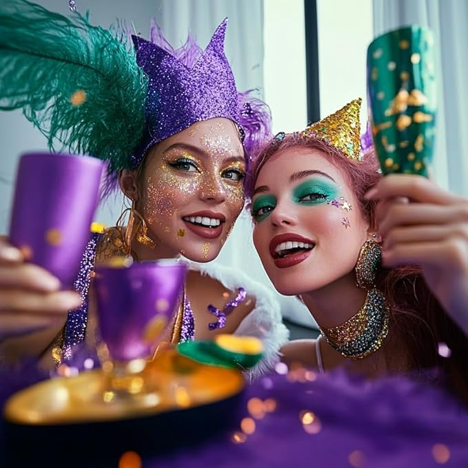 Gold Face Glitter Gel,Music Festival Yellow Body Glitter Singer Concerts Hair Glitter Sequins,Mardi Gras Outfits for Women,Sparkling Carnival Rave Accessories Decorations,50ML