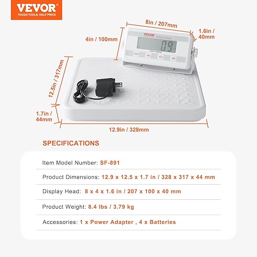 VEVOR Portable Medical Scale, Professional Digital Physician Scale for Weighing - with Anti-slip Platform, 2 Units, Hold & Tare Function, 440LBS Capacity Physician Weight Scale for Gyms Homes Hospital