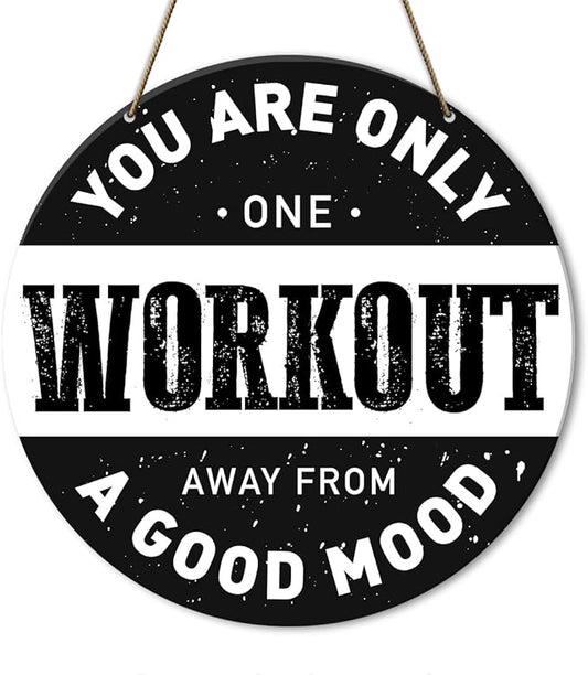 Gym Sign Decor, Home Gym Sign, Workout Room Fitness Room Decor Gym Sign Decoration, Gym Gift for Trainer Exercise Lover, Your Are Only One Workout