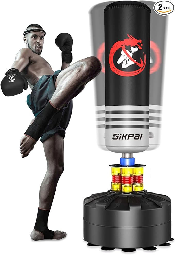 GIKPAL Freestanding Punching Bag with Boxing Gloves, Heavy Boxing Bag with Stand for Adult, Kickboxing Bag for MMA Martial Arts Boxing Traning