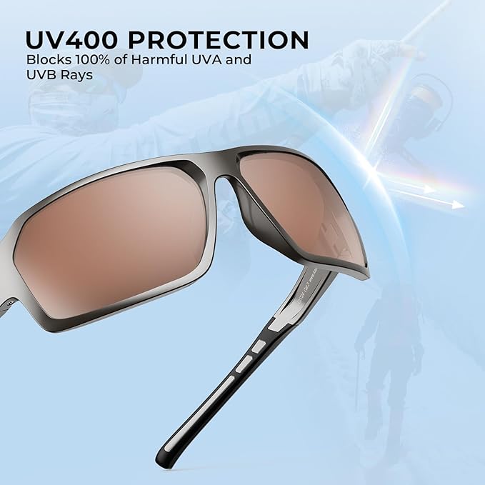 KastKing Chippewa Polarized Fishing Sunglasses, UV400 Protection Full Wrap Frame Sports Cycling Sunglasses, 1.0mm TAC Lenses