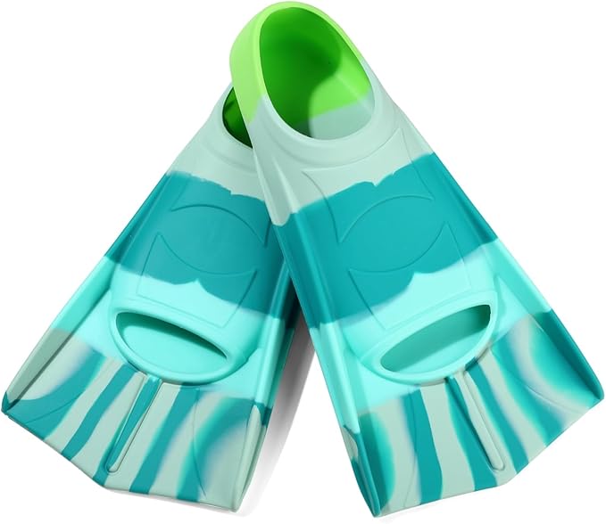 Kids Swim Fins,Short Kids Fins Youth Swimming Flippers for Lap Swimming Training for Children Girls Boys Beginners