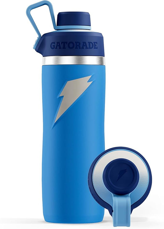 Gatorade 'Overtime' 22oz Stainless Steel Water Bottle, Twist Cap, Royal Blue/Navy