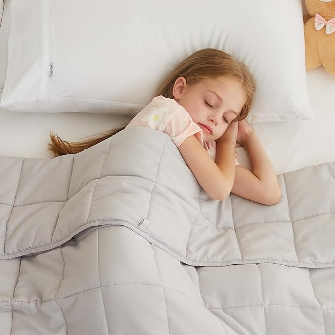 L'AGRATY Weighted Blanket - 36"x48" 3lbs Weighted Blanket Microfiber Material with Glass Beads Small Blanket for All-Season Summer Fall Winter Soft Thick Blanket