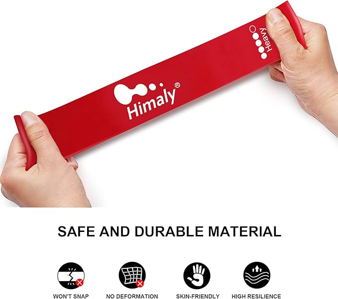 Himaly Anti-Break Resistance Band, Elastic Exercise Band, Hand and Ankle Straps, Indoor and Outdoor Fitness, Portable Resistance Band, Whole Body Exercise