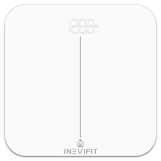INEVIFIT Premium Bathroom Scale, Highly Accurate Digital Bathroom Body Scale, Precisely Measures Weight up to 400 lbs