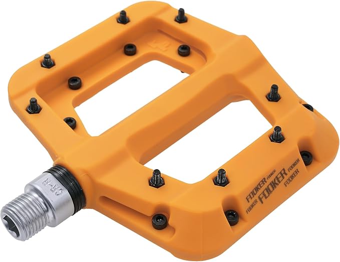 FOOKER MTB Pedals Mountain Bike Pedals 3 Bearing Non-Slip Lightweight Nylon Fiber Bicycle Platform Pedals for BMX MTB 9/16"