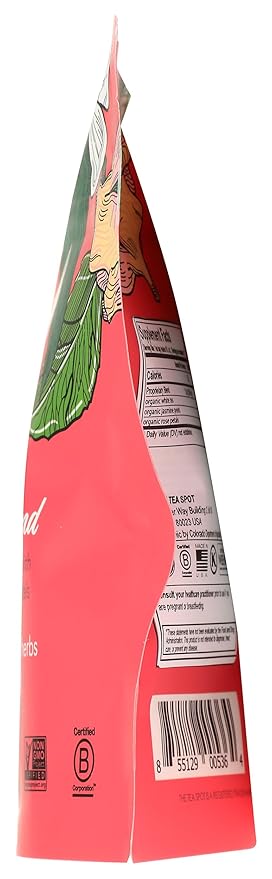 The Tea Spot Organic Meditative Mind Herbal Tea | Blend of White Tea, Jasmine and Rose | Calming & Welness Caffeine Free Elixir |15 tea bags for Gourmet Giftng