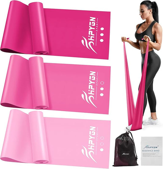 Resistance Bands, Exercise Bands, Physical Therapy Bands for Strength Training, Yoga, Pilates, Stretch Elastic Band with Different Strengths, Workout Bands for Home Gym