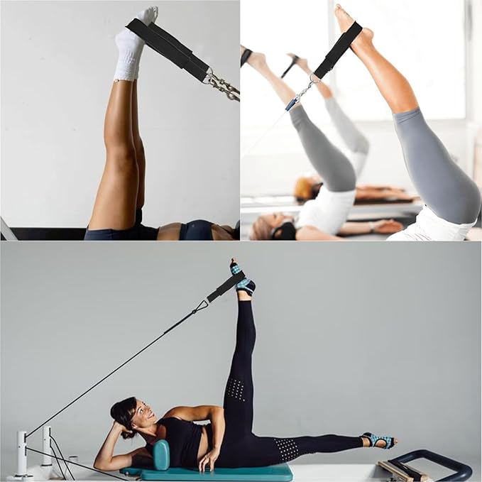 Pilates Straps Soft Padded 1 Pair Double Loop Straps D-Ring for Reformer Home Gym Workout Accessories Fitness Yoga Exercise