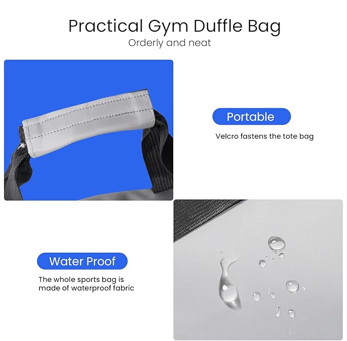 C&F BOGMOST Small Gym Bag for Travel & Duffel - 20 Inch Lightweight Carry On Bag for Men & Women, Mini Duffel Bag,Perfect for Sports, Weekend Trips, and Overnight Stays, Grey