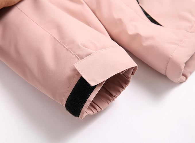 Keevoom Girl's Ski Jacket Winter Warm Thick Snow Coat Windproof Kids Outdoor Hooded Jackets
