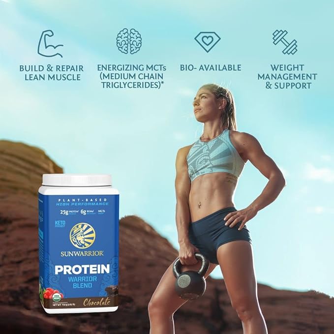 Organic Plant Based Protein Powder | Vegan Organic Protein Powder Chocolate Flavored with BCAA Amino Acids & Hemp Seed Pea Blend | Non-GMO Soy Dairy Filler & Gluten Free (Chocolate, 17 Servings)