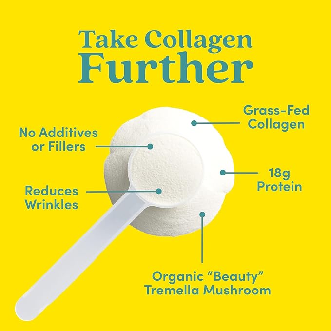 Further Food Vanilla Collagen Peptides Powder, Grass-Fed Pasture-Raised Hydrolyzed Type 1 & 3 Protein, Gut Health + Joint, Hair, Skin, Nails, Paleo Keto Sugar-Free 10.37 oz