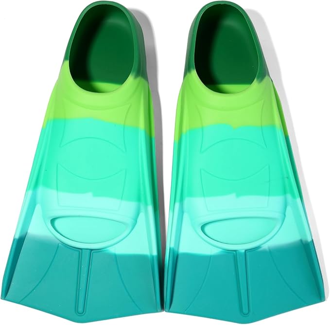 Kids Swim Fins,Short Kids Fins Youth Swimming Flippers for Lap Swimming Training for Children Girls Boys Beginners