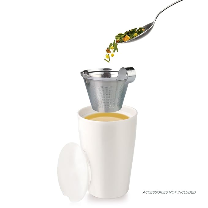 Tea Forte English Breakfast Premium Organic Loose Leaf Caffeinated Black Tea Blend Canister, Makes 35-50 Cups