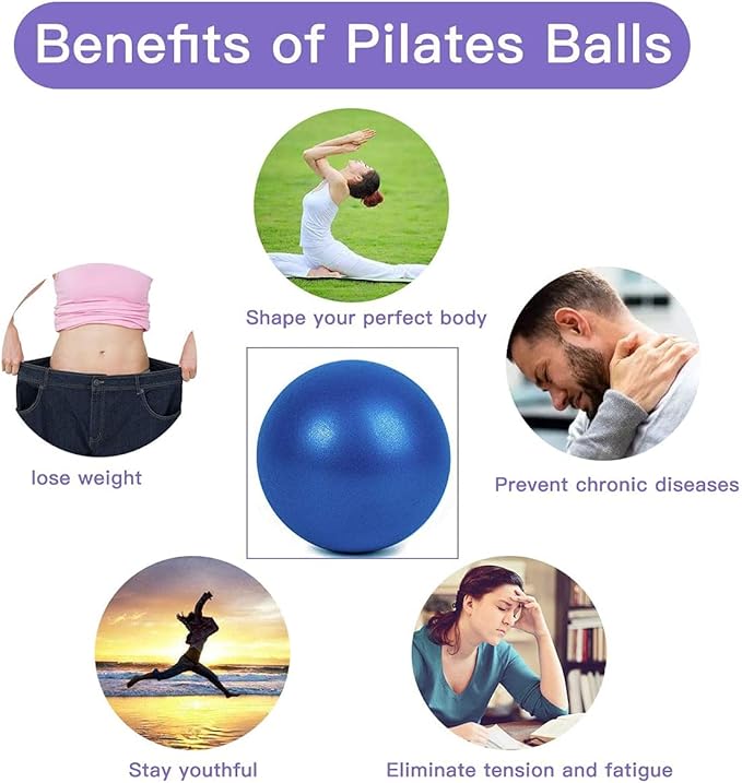 Mini Yoga Balls 9 Inch Exercise Pilates Therapy Balance Micropore Ball Barre Equipment for Home Stability Training Physical Core Training