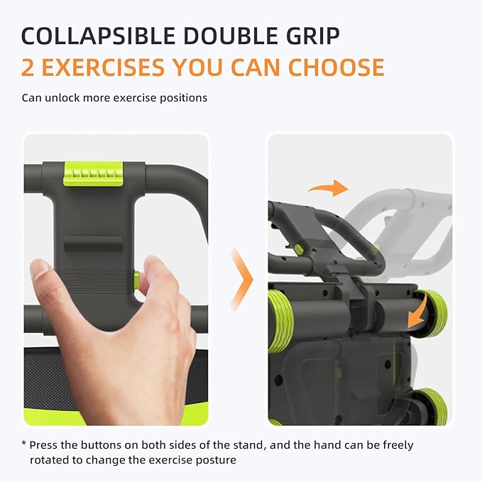 FIAMERMOR 2025 AB Roller Wheel - 4 wheel elbow support abdominal wheel automatic rebound abdominal fat burning weight loss core training equipment home/gym