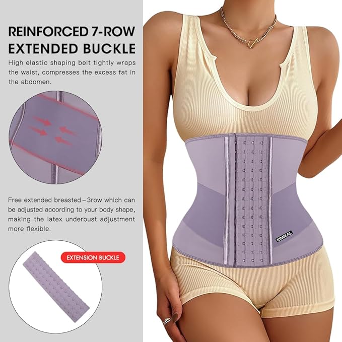 KIMIKAL Women Waist Trainer Corset Belt: Under Clothes Sport Tummy Control Long Torso Shapewear