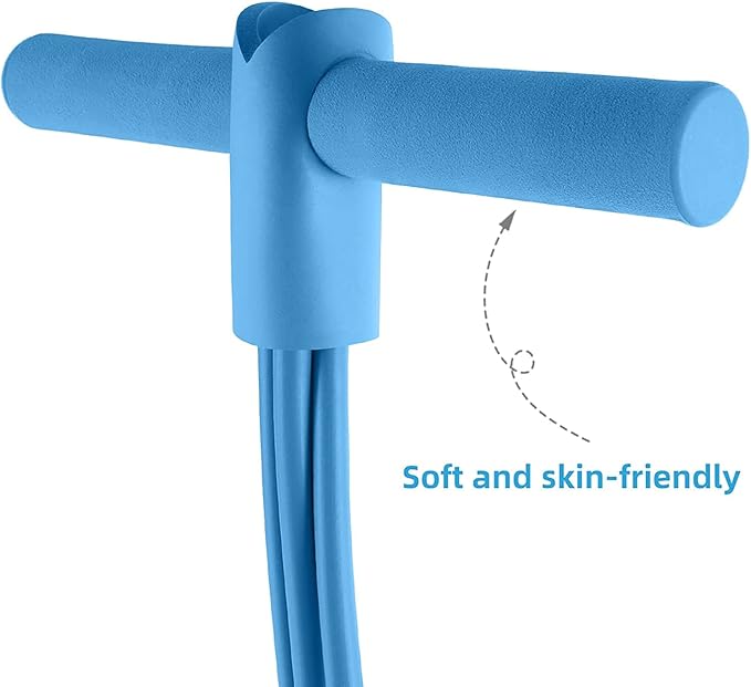 Multi-Function Tension Rope – 4 Tube Resistance Bands with Handles – Sit Up Exercise Equipment Home Gym Tummy Trainer for Men Women