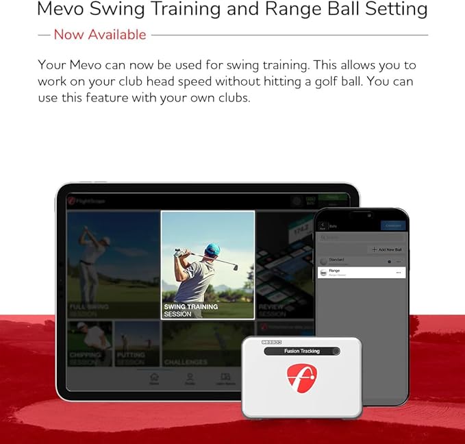 FlightScope Mevo+ GPS Launch Monitor and Golf Simulator | 20+ Swing Data Parameters with Multicam, 12 E6 Courses, 17 Practice Ranges and Games - for Indoor & Outdoor Use | Works with iOS and PC