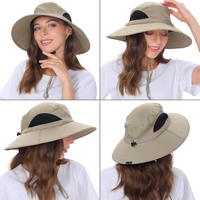 EINSKEY Wide Brim Sun Hat, UPF 50+ UV Protection Waterproof Packable Bucket Hat for Men & Women, Fishing Hiking Beach Garden