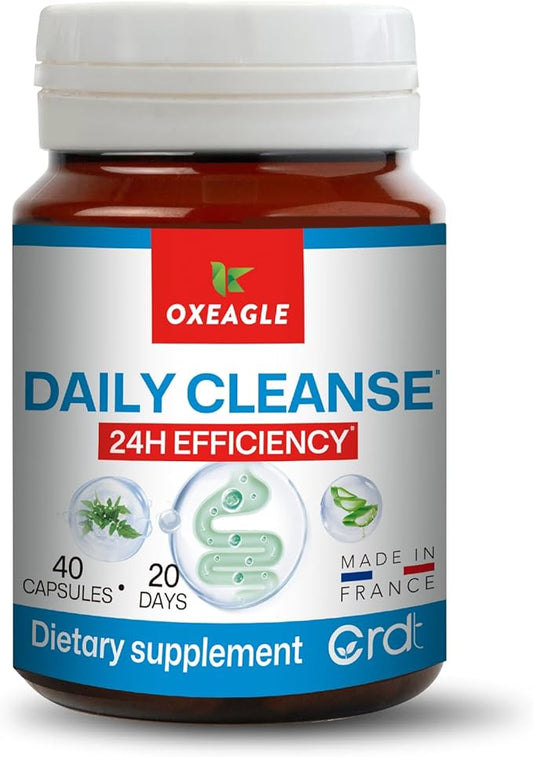 Gut Cleanse Detox for Women, Colon Cleanse & Gentle Herbal Supplements for Men, Powered with Senna Leaves, Plum, Chrysanthemum, Acacia Gum & Aloe Vera–40 Capsules (A01)