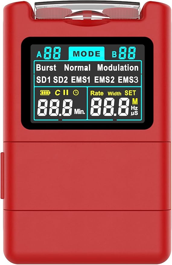 Digital TENS Unit with 8 Electrodes Pads, EMS TENS Unit Muscle Stimulator for Back Pain Relief, Upgraded Color LCD TENS Machine, Rechargeable Tens Massager for Neck Pain Relief, Sciatica Pain Relief