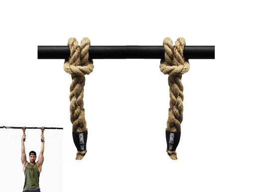 Monkee Grip Original Rope Grips – Enhance Grip Strength & Endurance, Versatile Fitness Accessory for Dumbbells & Barbells, Pull Up Bars Durable & Comfortable Design