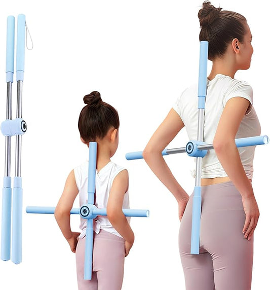 Yoga Stick, Posture Correction Stick for Women and Men, Relieve Back Pain, Upper and Lower Back Stretchers and Straighteners, 24.4-36.2 Inch Stretching Stick Neck Hump Corrector