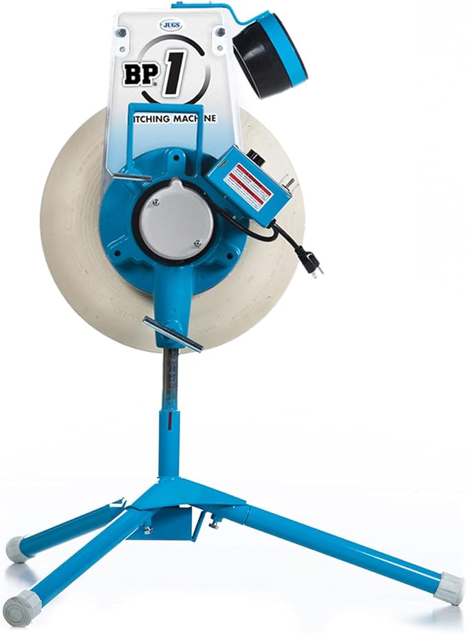 Jugs BP1 Softball Only Pitching Machine — Throws softballs up to 70 mph from a Realistic delivery Height.