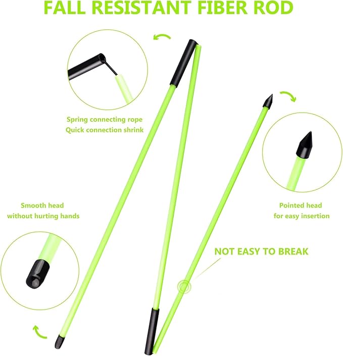 Golf Alignment Sticks - Golf Sticks Alignment Aid Golf Alignment Rods for Aiming, Putting, Full Swing Trainer, Posture Corrector Golf Training aid with Clear Tube Case