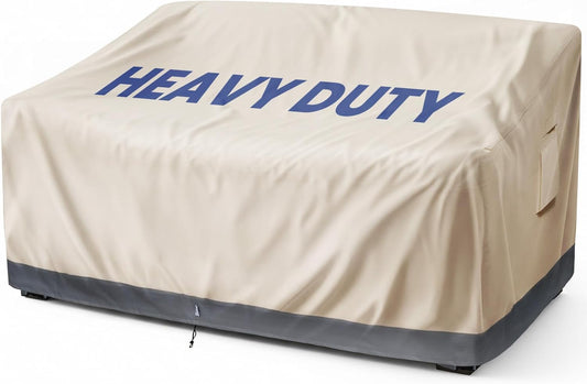 Extra Heavy Duty Outdoor Couch Cover Waterproof, Large 3-Seater Patio Sofa Cover, Lawn Patio Furniture Covers with Air Vent, 85"W x 37"D x 35"H