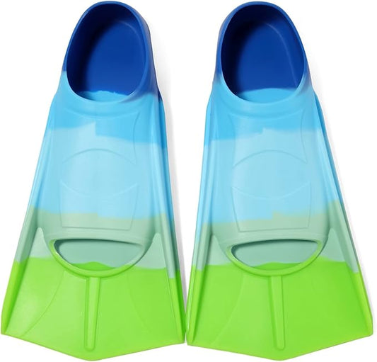 Kids Swim Fins,Short Kids Fins Youth Swimming Flippers for Lap Swimming Training for Children Girls Boys Beginners