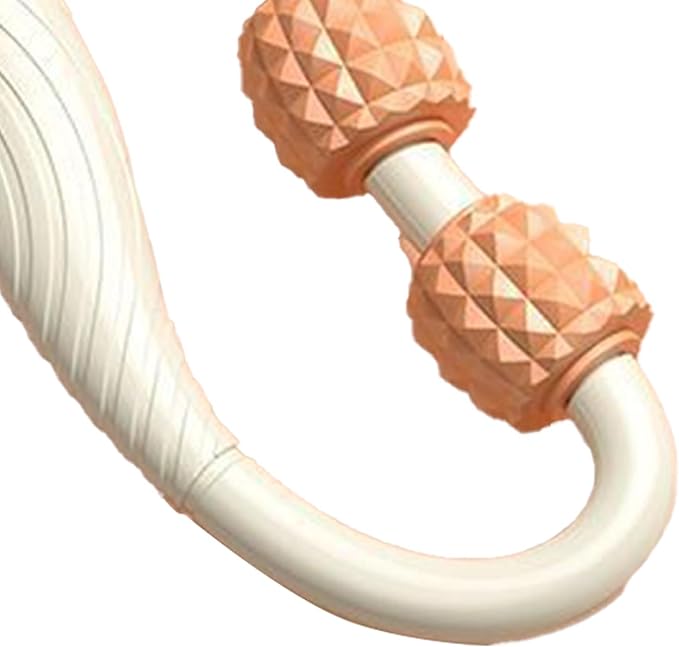 HEEPDD 9 Wheels Muscle Roller, Leg Massager Muscle Relaxation Stretching Roller Foam Roller Deep Tissue Massager for Thigh Arms Leg Waist (Orange)