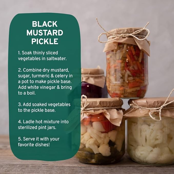 Black Mustard Seeds (397g/14oz), Gluten free, 100% Raw, Sourced from India, Packed in Resealable Zip Lock Pouch