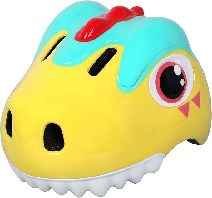 Dinosaur Bike Helmet for 1-3-5-8 Toddler Baby Kids, Lightweight Bicycle Helmet for Cycling Skateboard Roller Skate & Multi-Sports,2 Sizes for Boys and Girls