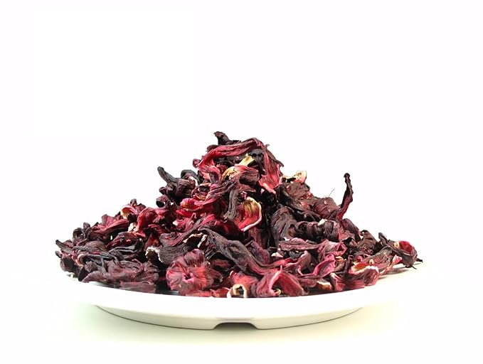 Greenhilltea bulk tea, Hibiscus herbal Tea, Fully natural and healthy loose leaf tea contains benefits of Hibiscus – 8 OZ Bag
