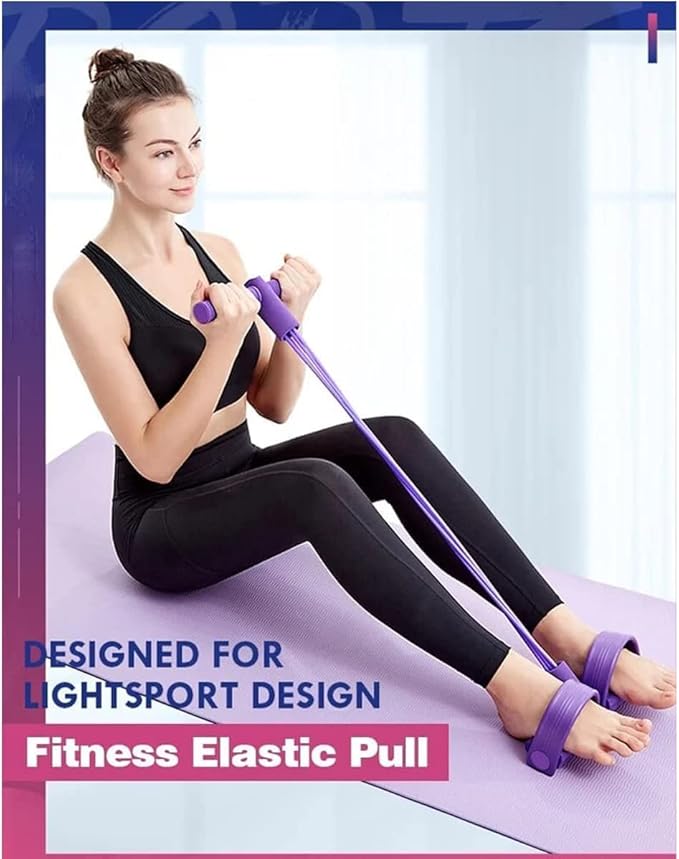 21 Fitness Resistance Bands - 4 Tube Pedal Ankle Puller, Yoga Handle Bands Exerciser Multifunction Trainer Tension Rope for Body, Abdomen, Waist, Arm, Tummy Exercise Stretching Training ( Color : Gree