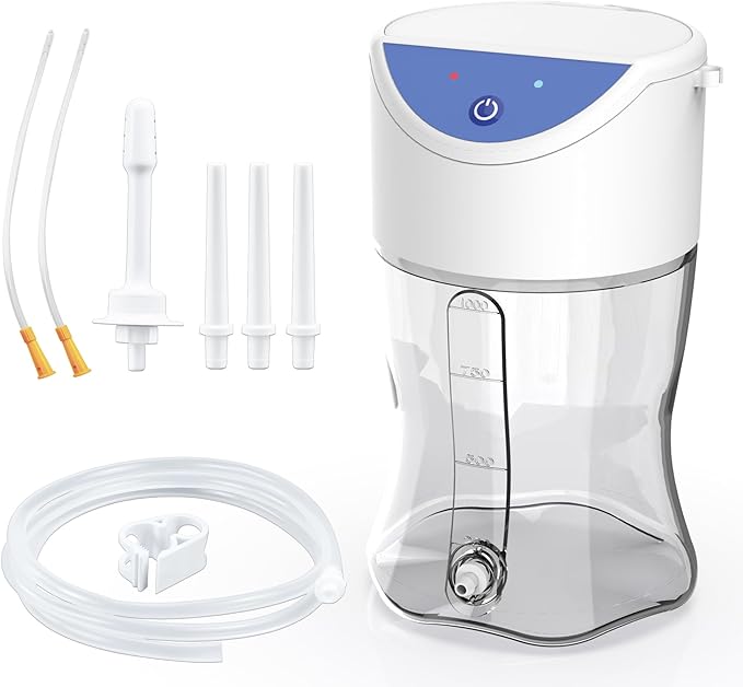 Electric Enema Bottle Set, TopQuaFocus Colon Cleanse Enema Kit for Women and Men, Feminine Care Douches with 3.96ft Silicone Hose, Automatic Organic Home Coffee Colonic Cleansing Enemas-BPA Free