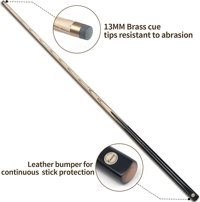 Kmise Pool Cue Sticks, 41"/57??58" Hardwood Pool Cue Set of 4/6/8, 13OZ/20OZ with 13/10 MM Brass Tips, Table Billiard Cue Stick for Bar, Home, Billiard Room