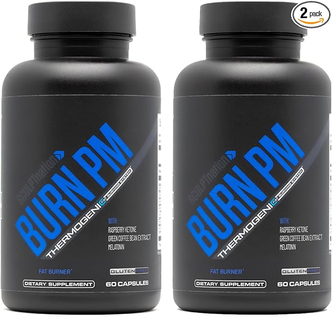 Sculpt Nation by V Shred - Night Time Metabolism Support with Raspberry Ketones, Green Tea Extract and Melatonin - 60 Gluten Free Capsules - 2 Pack