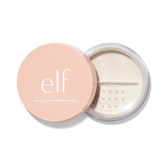 e.l.f. Halo Glow Soft Focus Setting Powder, Silky Setting Powder For Creating Soft Glow Without Shine, Smooths Pores & Lines, Light