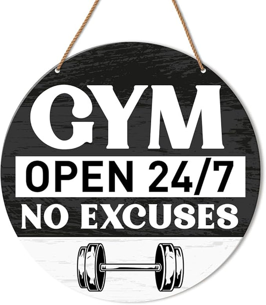 HSNBT Gym Signs Wall Decor, Home Gym Motivational Wall Decor Gym Hanging Signs Decorations for Fitness Workout Room Gift for Woman Man Gym Enthusiast