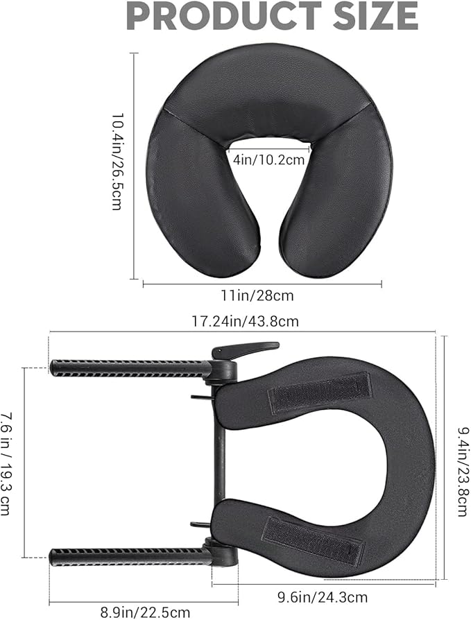 Universal Massage Table Face Cradle & Cushion, Adjustable Massage Chair Spa Bed Headrest & Face Pillow Support, Massage Platform Head Rest Cushion Cradle for Salon Home Mattress Top Massage Kit