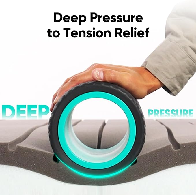 FitBeast Back Roller - Deep Tissue Massage Wheel, Yoga Wheel & Back Stretcher for Pain Relief (6'')