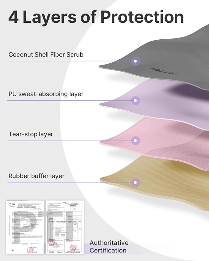 YOTTOY Yoga Mat,Non-Slip Hot Yoga Mat with Anti-Tear Design and Friendly Natural Rubber Mat with Strap and Bag