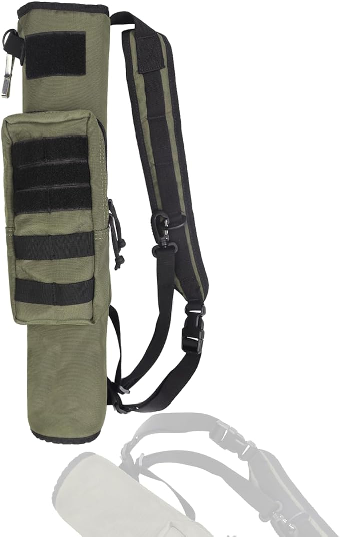 KRATARC Archery Lightweight Back Arrow Quiver Dual Use Foldable Compact Hip Arrows Bag with Molle System Pocket Hanged for Target Shooting Hunting